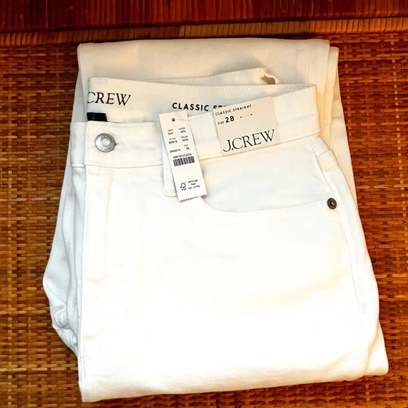 J. Crew Classic Straight Denim White NWT - Picture 2 of 3